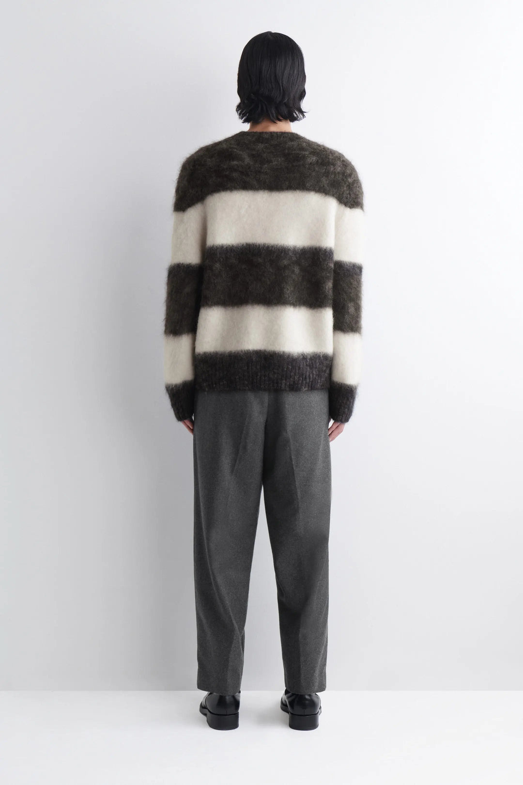 PLEATED WOOL RELAXED-FIT STRAIGHT-LEG TROUSERS
