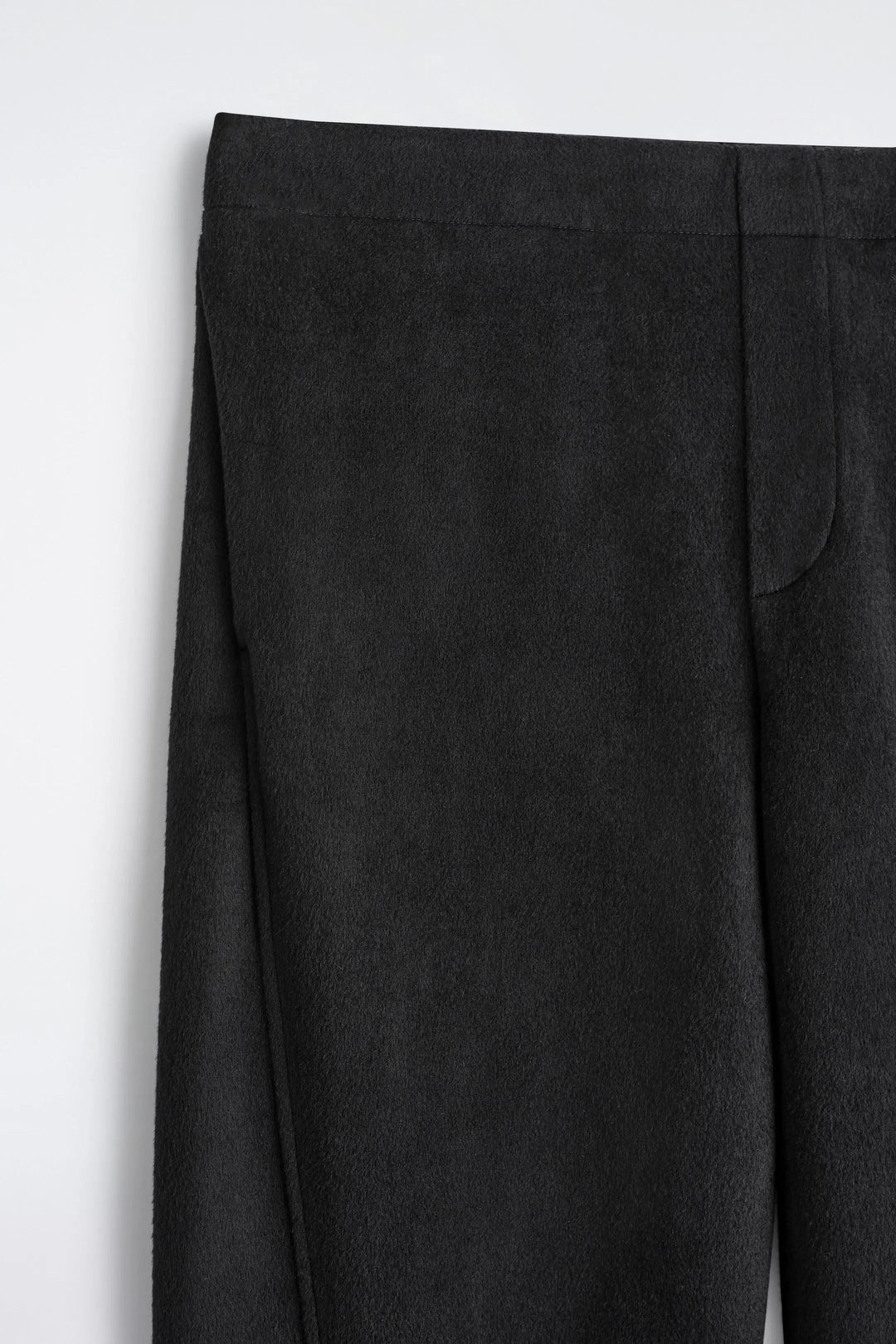 WOOL-BLEND RELAXED-FIT BARREL-LEG TROUSERS