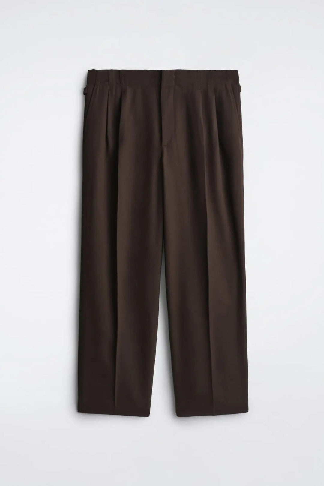 PLEATED RELAXED-FIT STRAIGHT-LEG TROUSERS