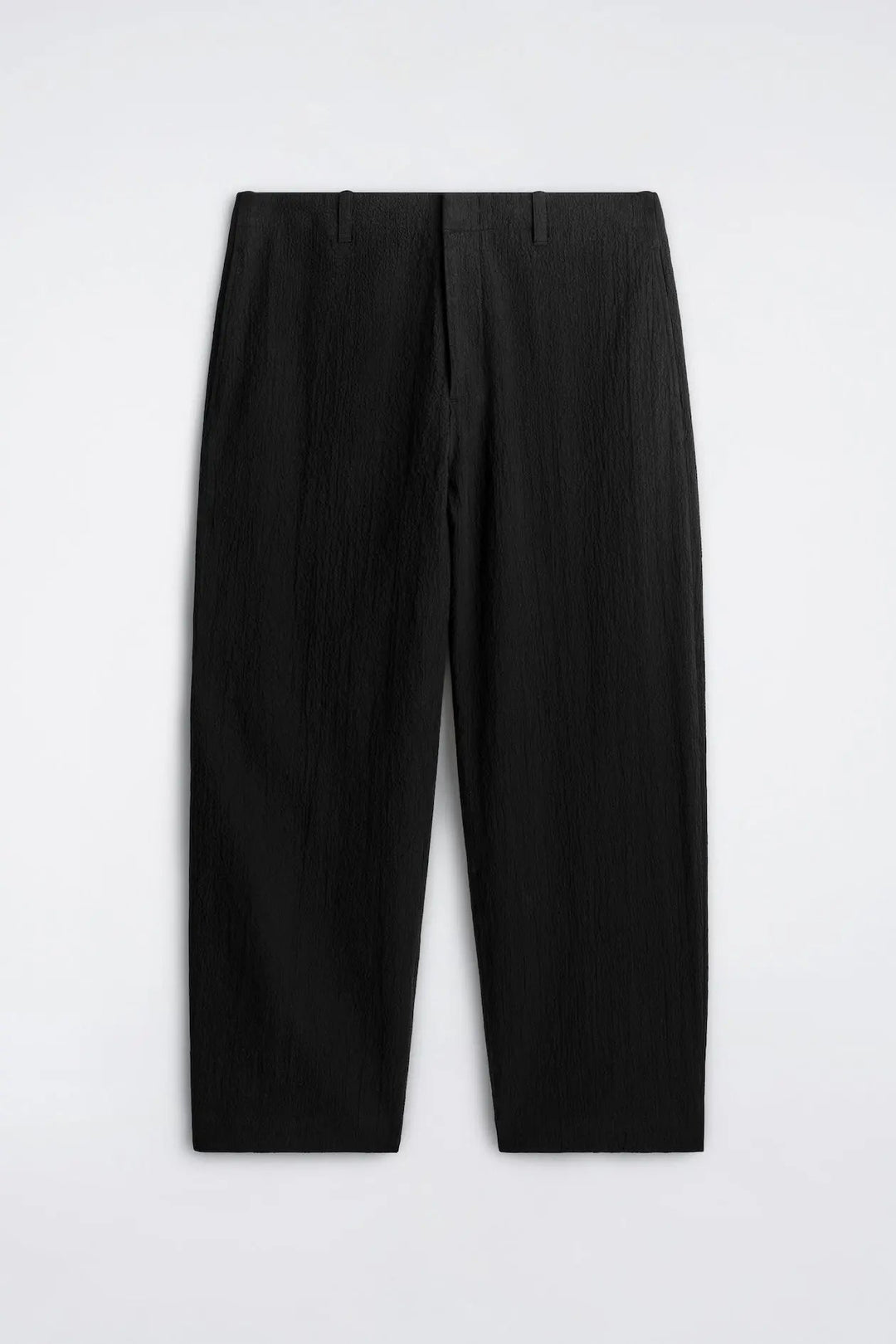 SEERSUCKER RELAXED-FIT STRAIGHT-LEG TROUSERS