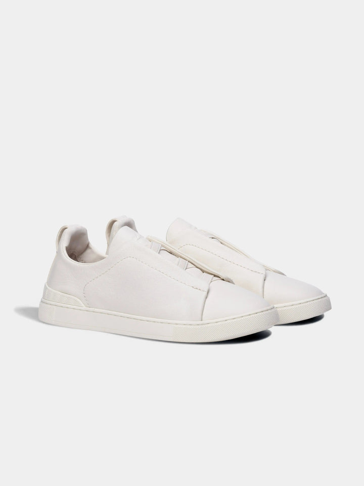 Leather Low Sneakers White