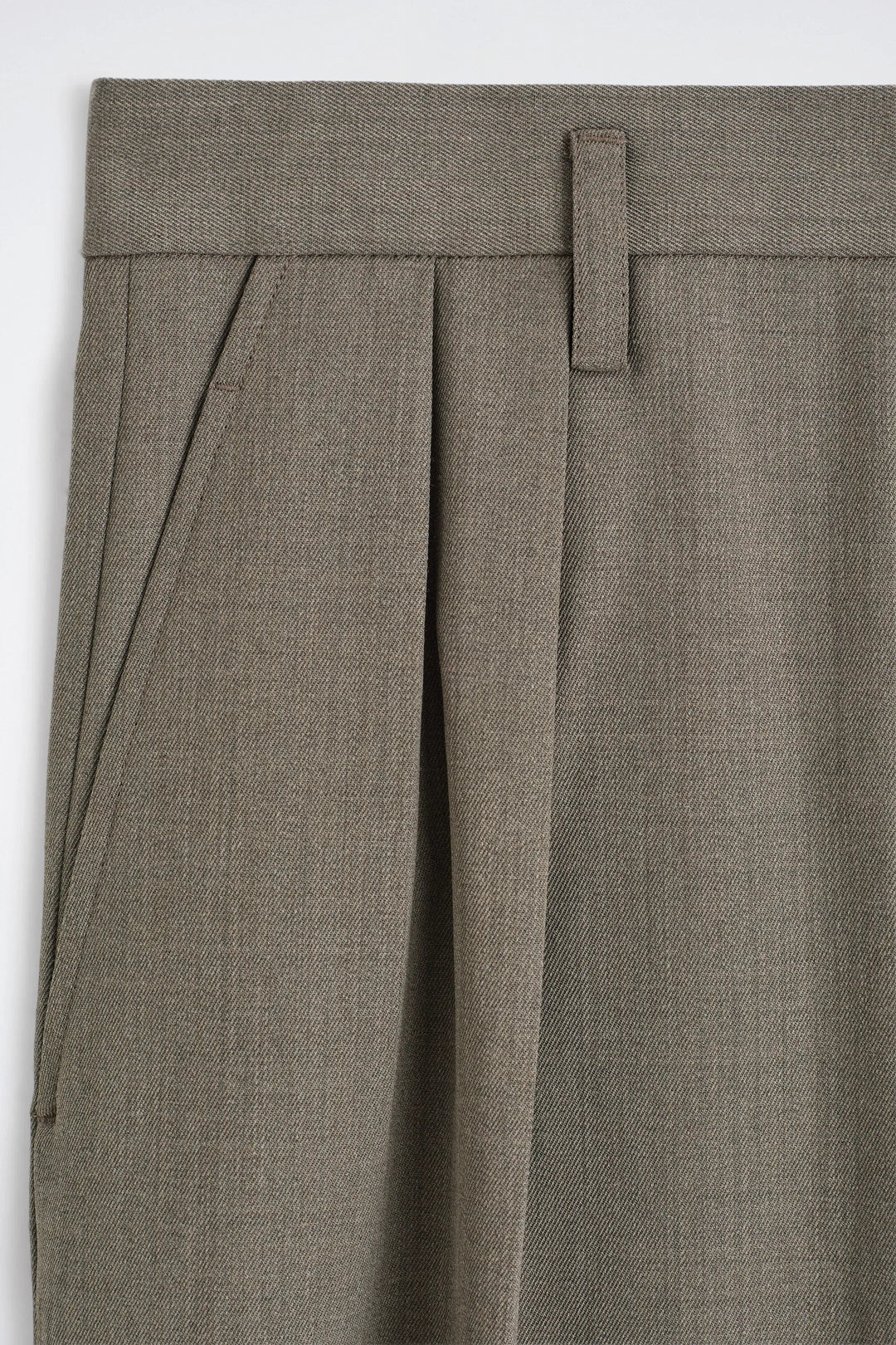 WOOL-BLEND RELAXED-FIT WIDE-LEG TROUSERS