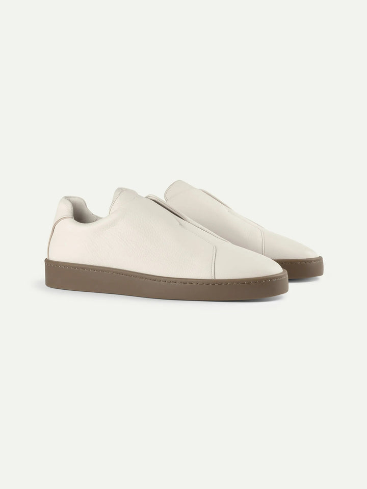 Leather Laceless Sneakers 2 Tone