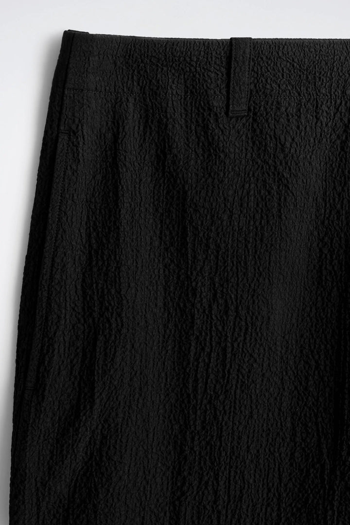 SEERSUCKER RELAXED-FIT STRAIGHT-LEG TROUSERS