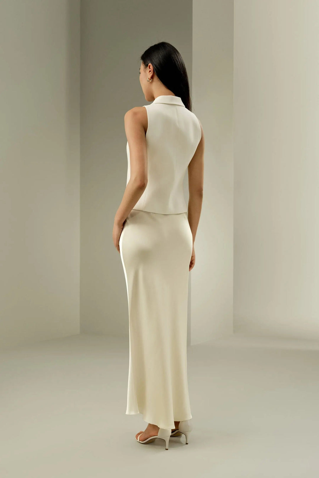 Silk Skirt with Flare Hem