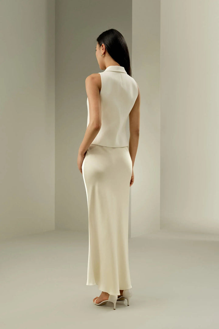 Silk Skirt with Flare Hem