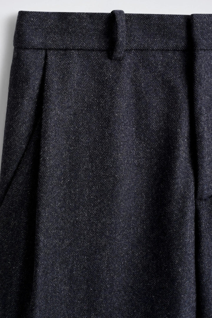 WOOL RELAXED-FIT TAPERED TROUSERS