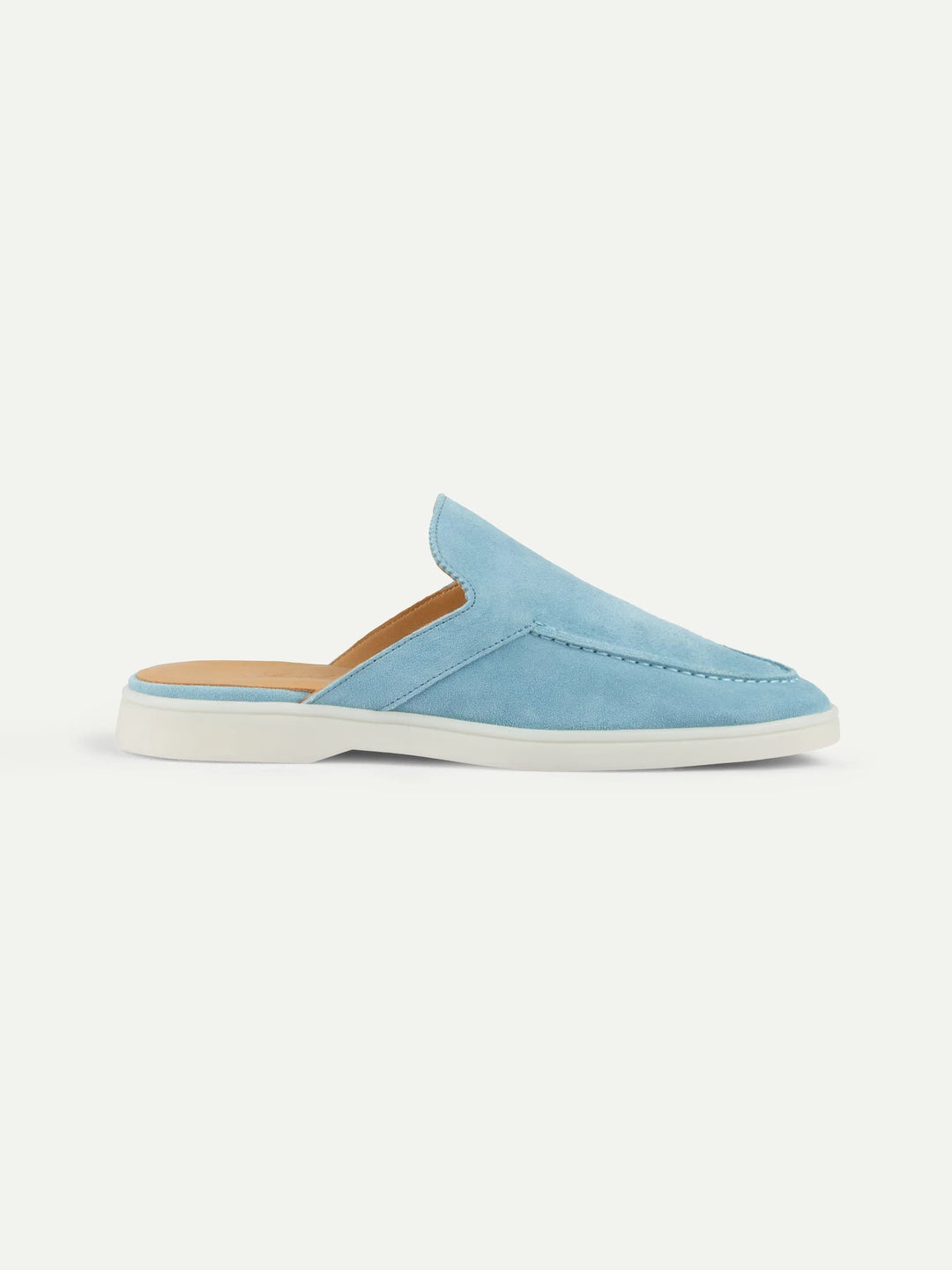 Open Suede Loafers Ocean Blue