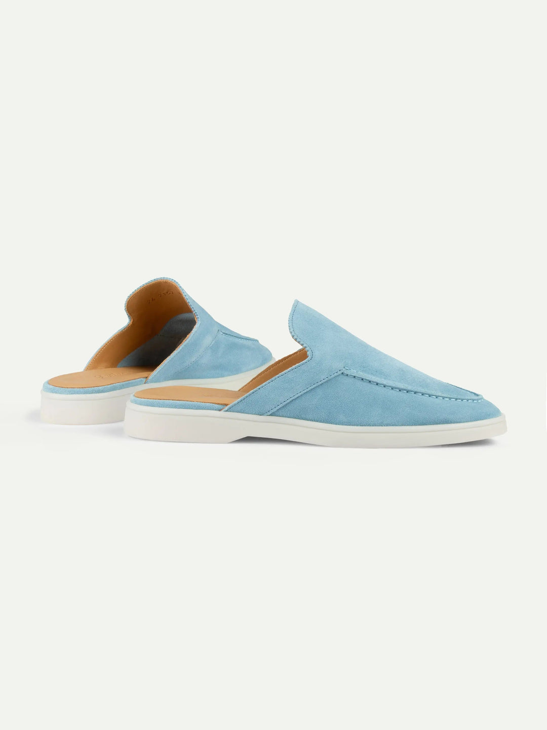 Open Suede Loafers Ocean Blue