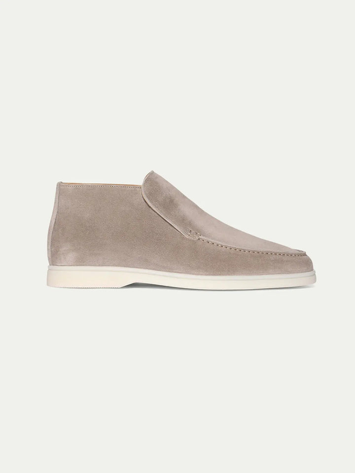 Suede High Loafers Light Grey