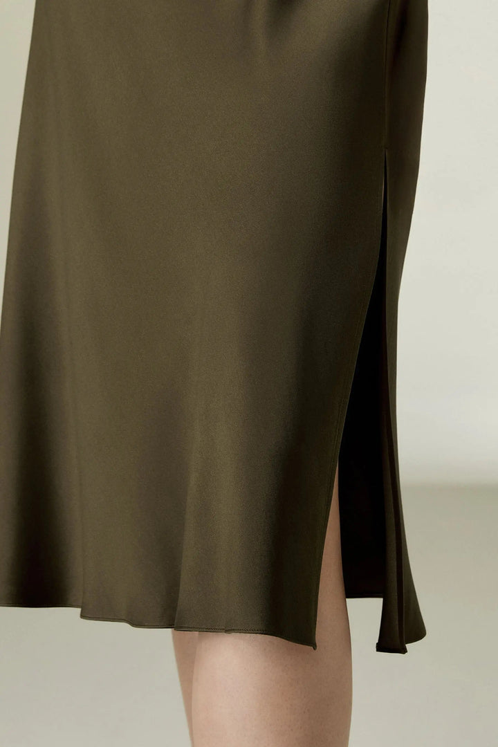 Silk Midi Skirt