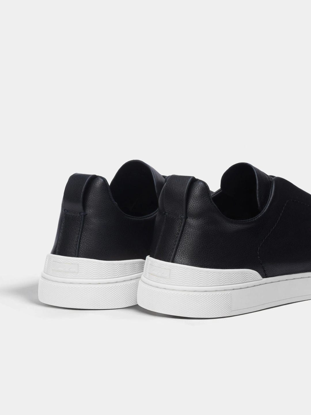 Leather Low Sneakers Black