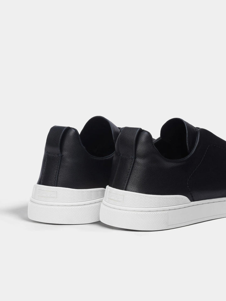 Leather Low Sneakers Black