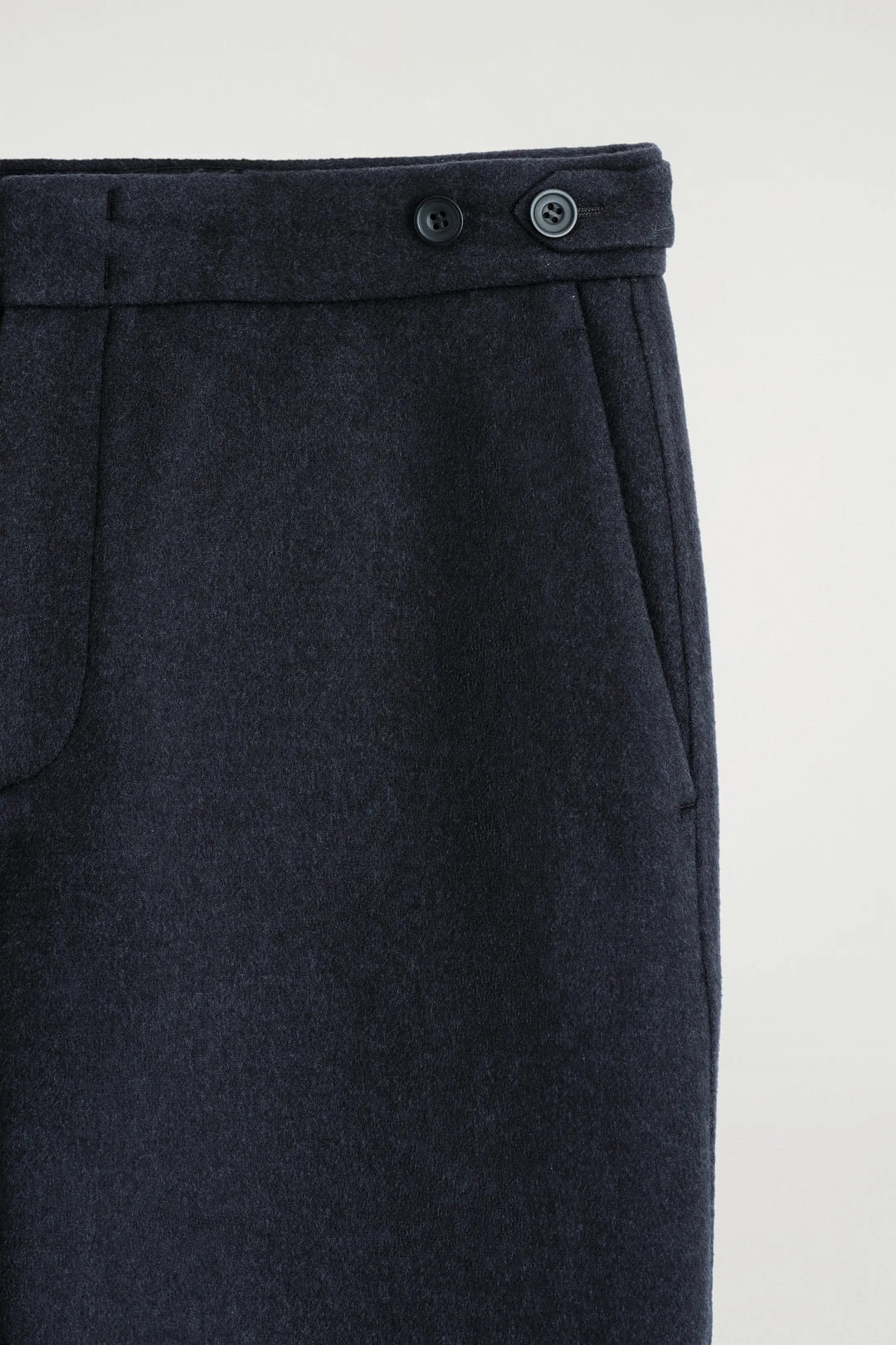 SPLIT WOOL RELAXED-FIT TAPERED TROUSERS