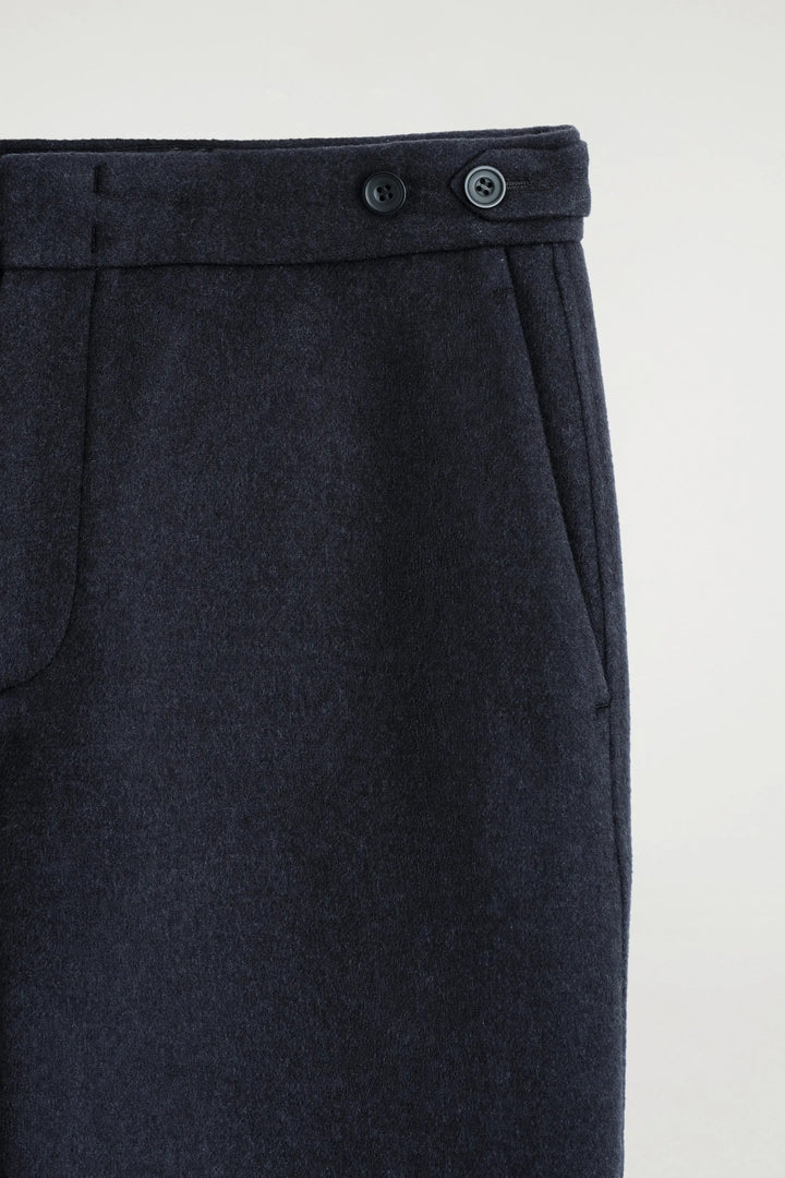 SPLIT WOOL RELAXED-FIT TAPERED TROUSERS