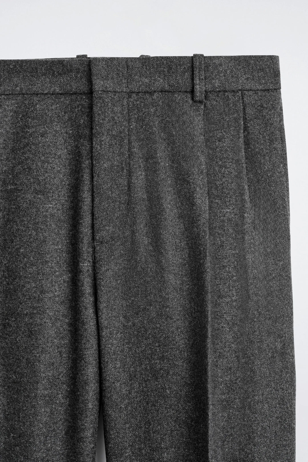 PLEATED WOOL RELAXED-FIT STRAIGHT-LEG TROUSERS
