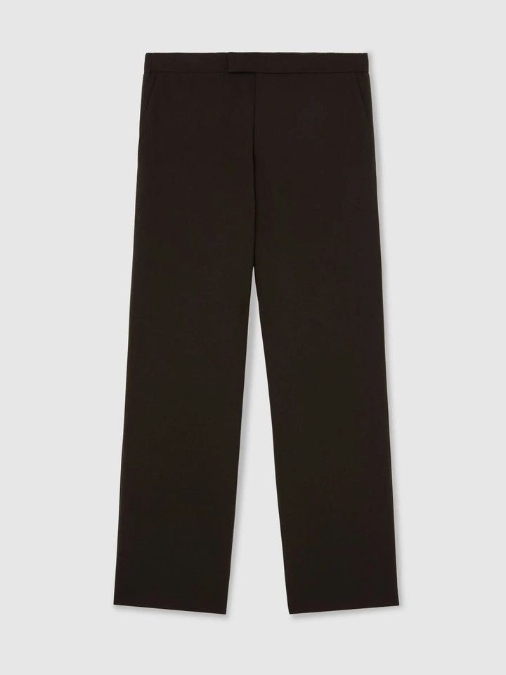 Relaxed Fit Stretch Drawstring Trousers in Brown