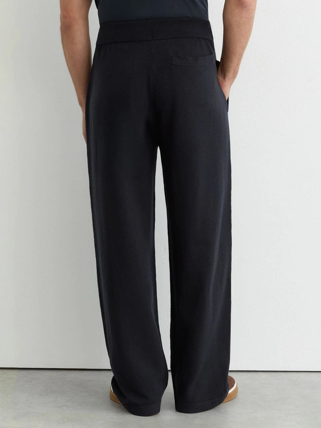 Merino Wool-Blend Relaxed-Fit Joggers in Navy