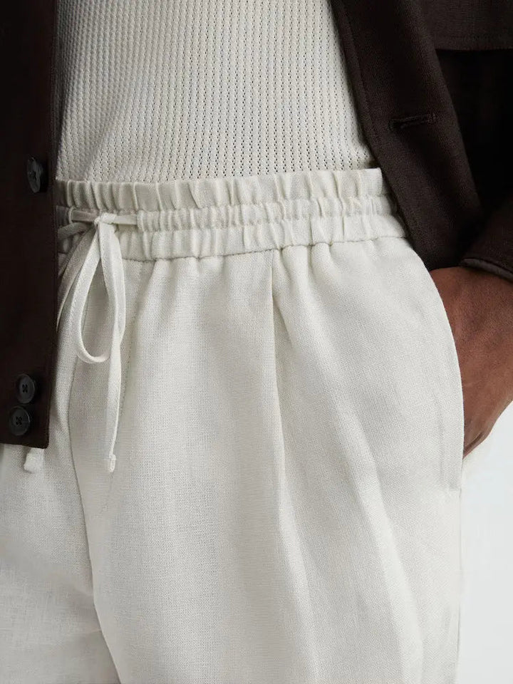 Linen Drawstring Shorts