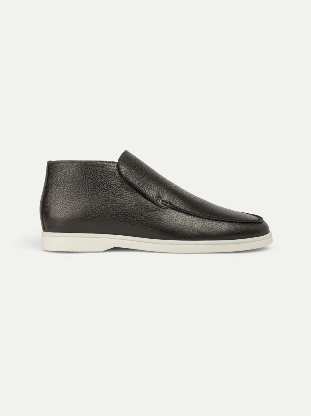 Leather High Loafers Black