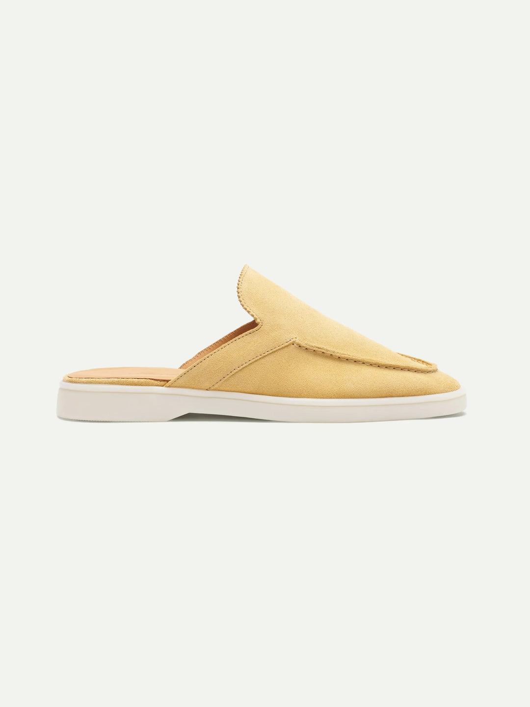 Open Suede Loafers Yellow