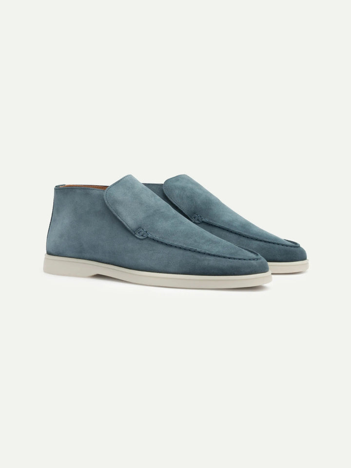 Suede High Loafers Turqoise