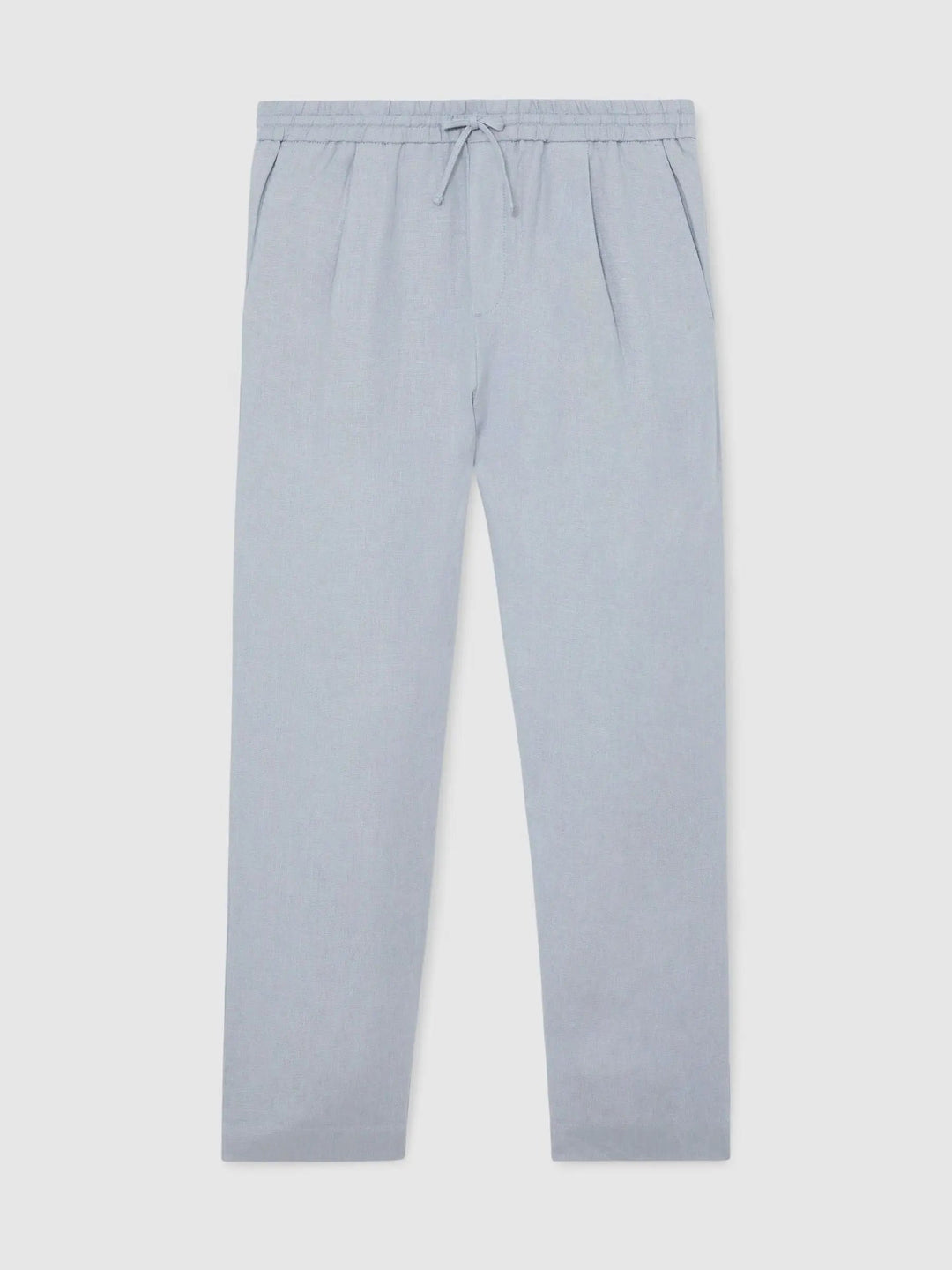 100% Linen Relaxed-Fit Drawstring Trousers