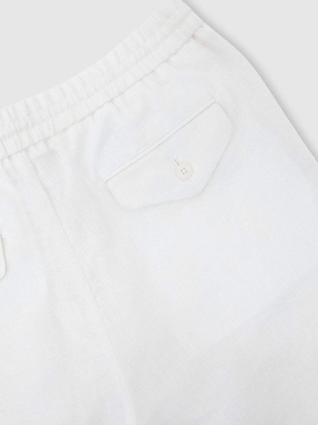 100% Linen Relaxed-Fit Drawstring Trousers