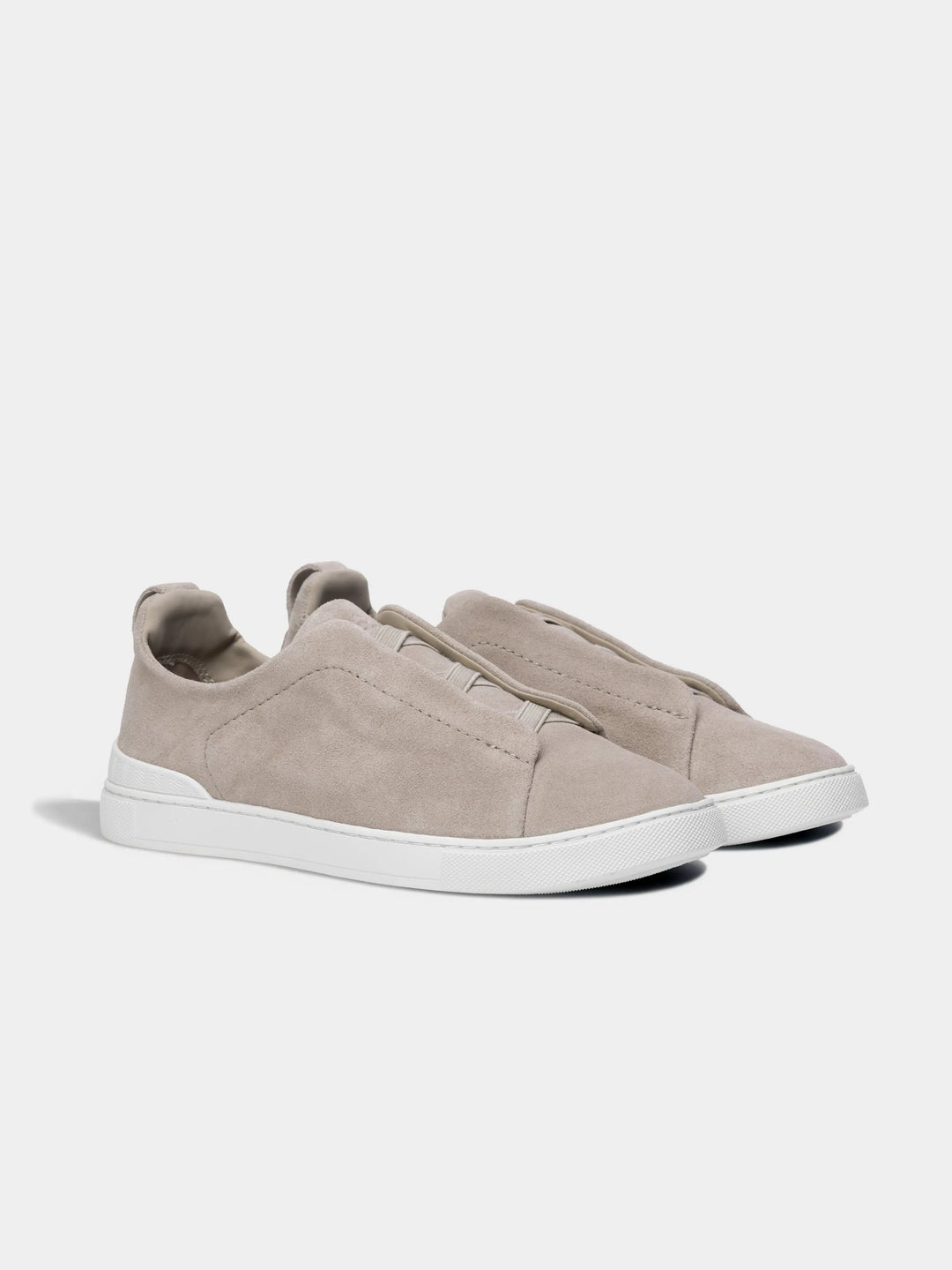 Suede Low Sneakers Beige