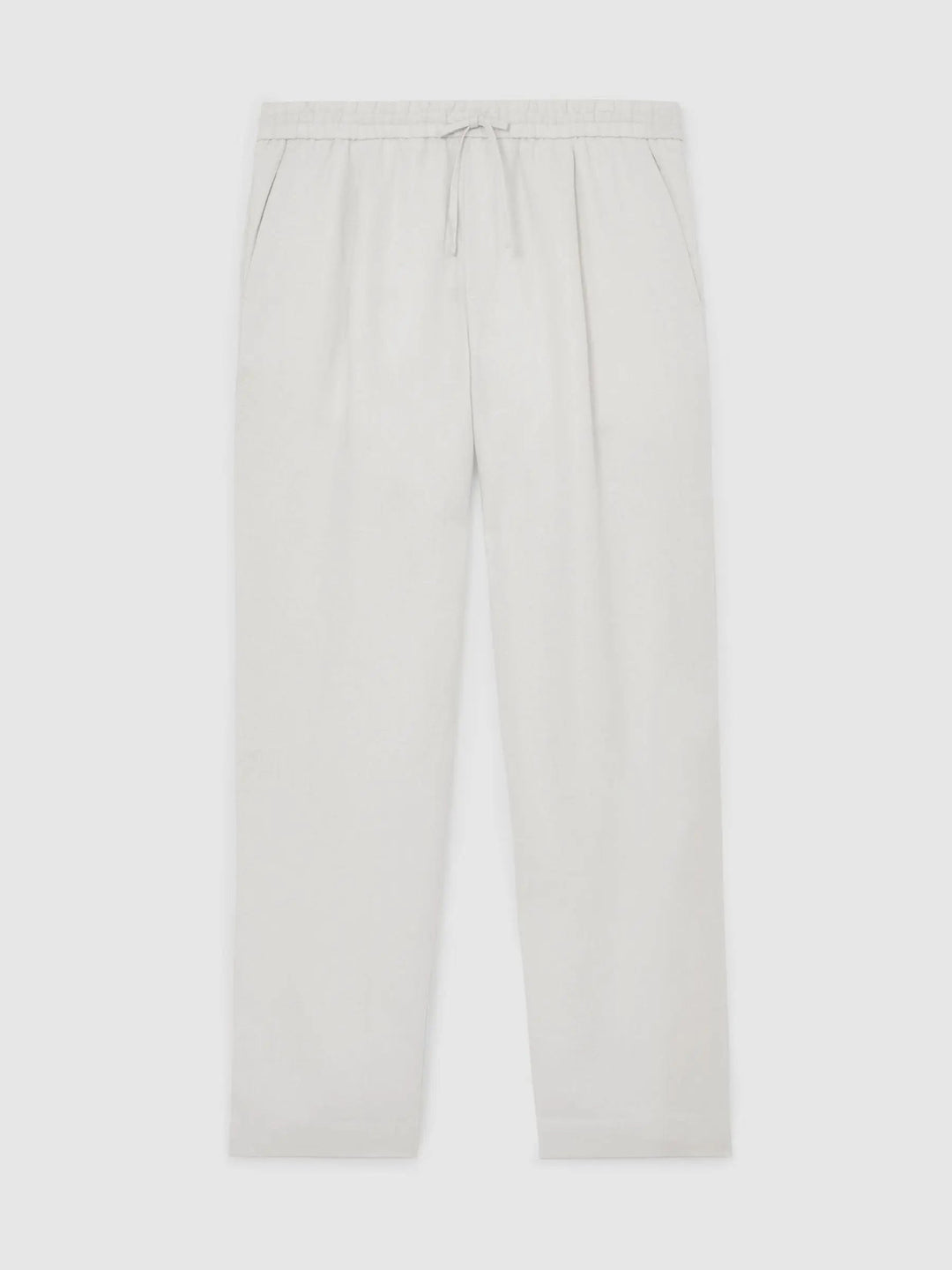 100% Linen Relaxed-Fit Drawstring Trousers