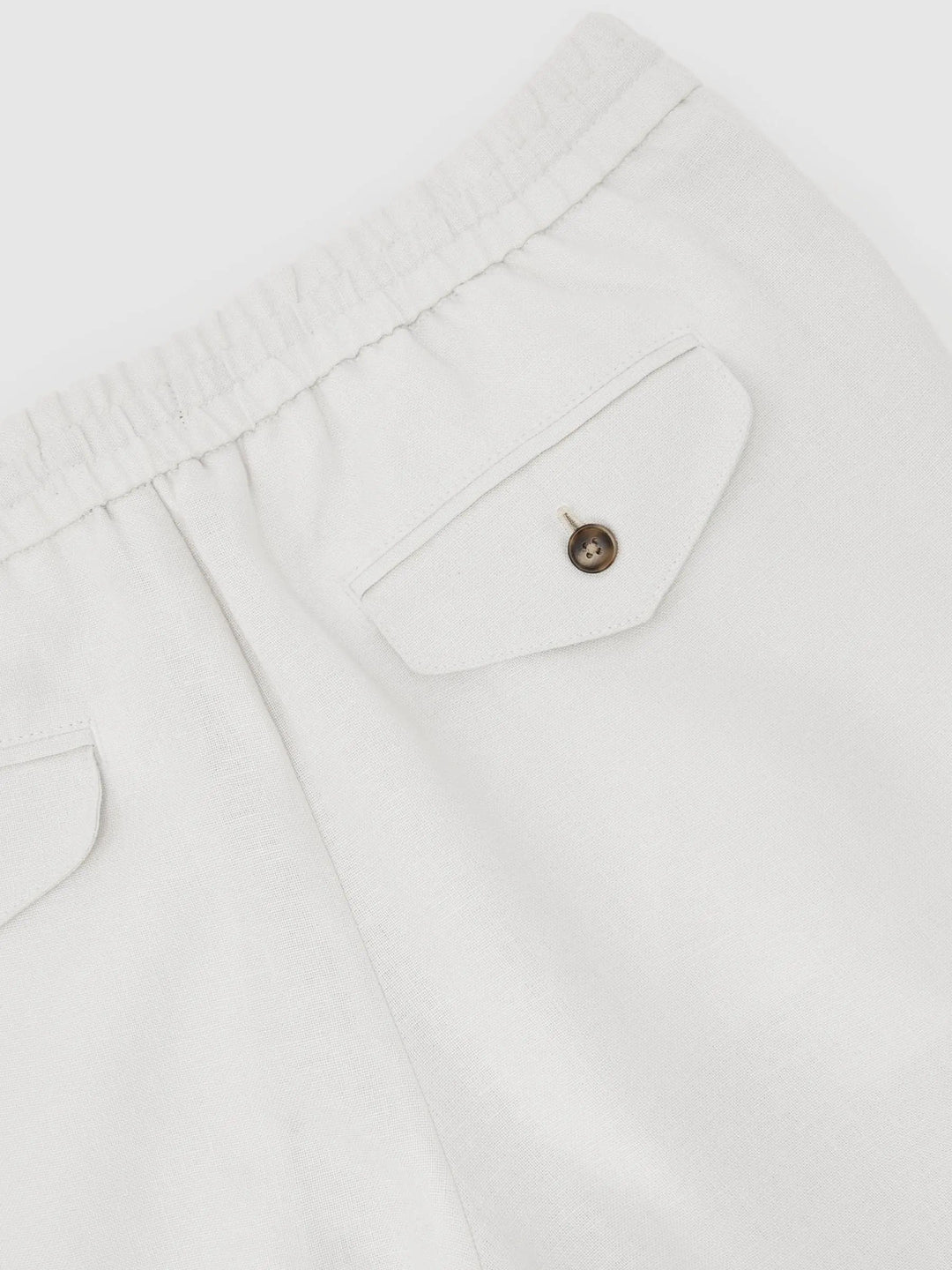 100% Linen Relaxed-Fit Drawstring Trousers