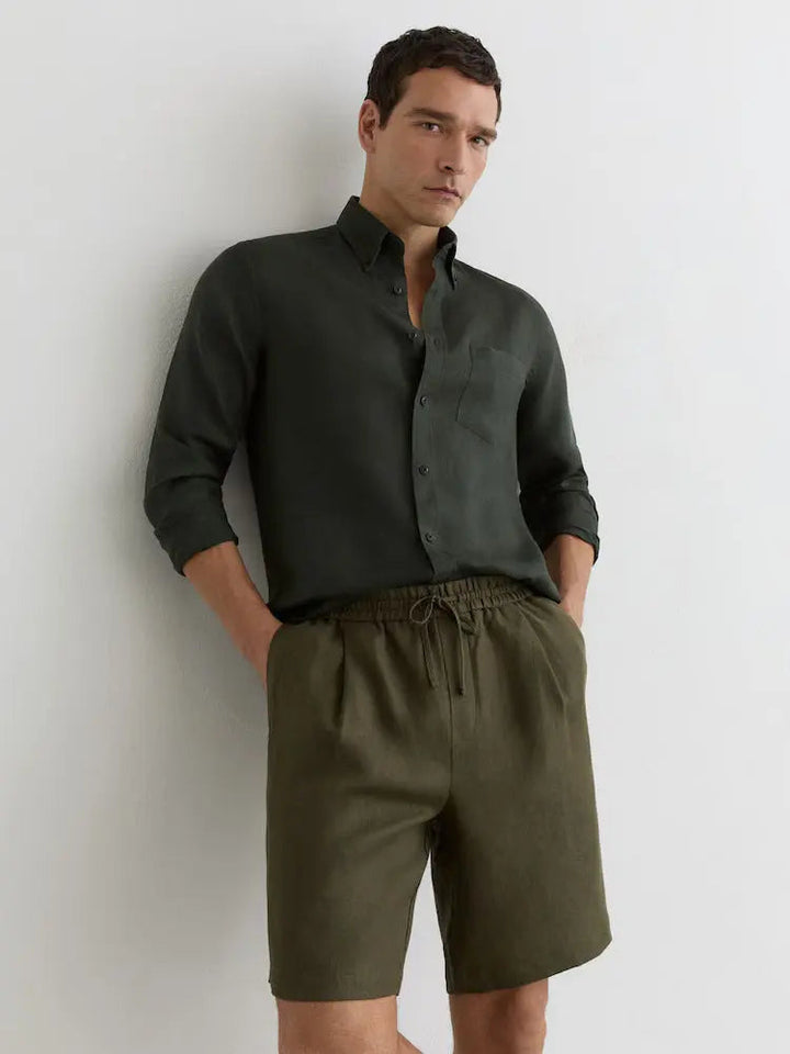 Linen Drawstring Shorts