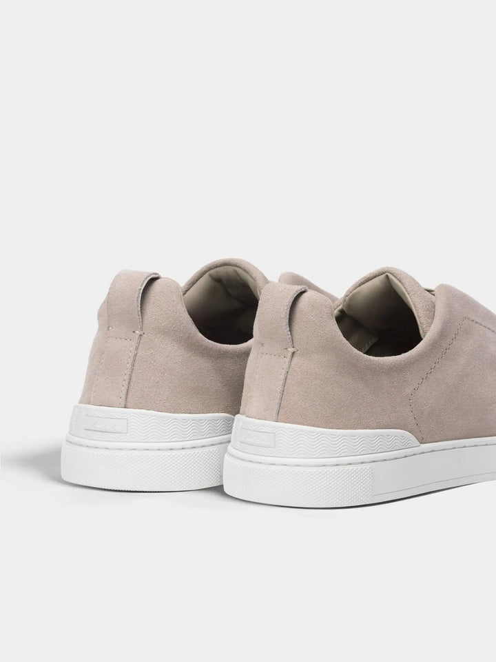 Suede Low Sneakers Beige