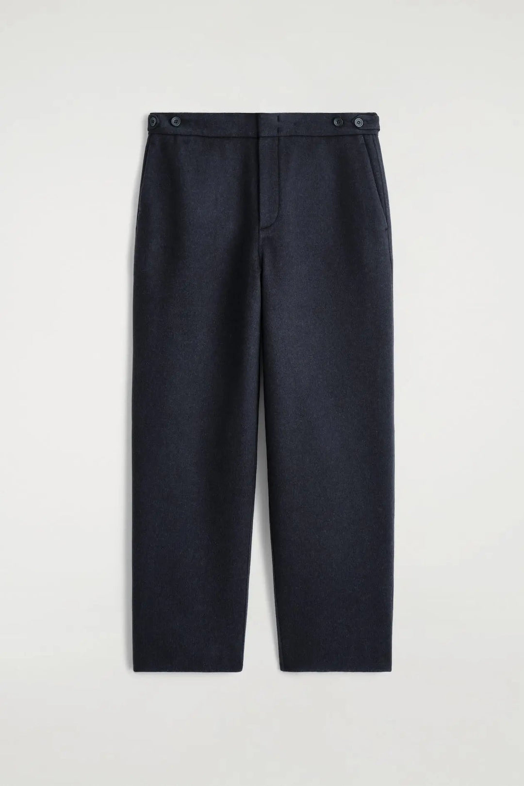 SPLIT WOOL RELAXED-FIT TAPERED TROUSERS