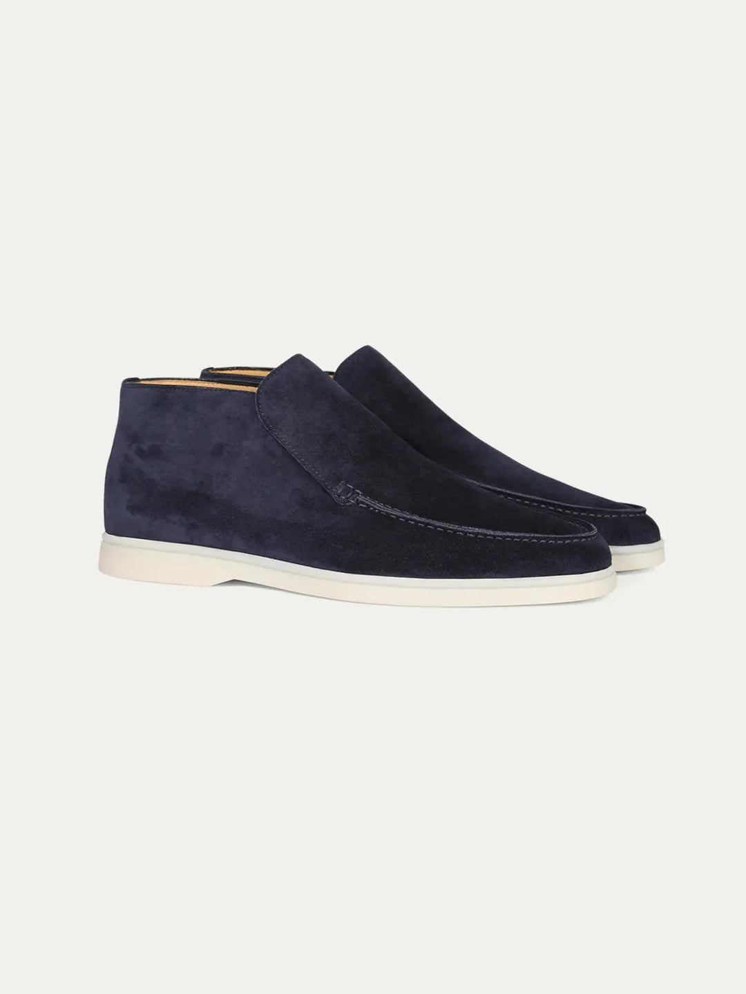 Suede High Loafers Navy Blue