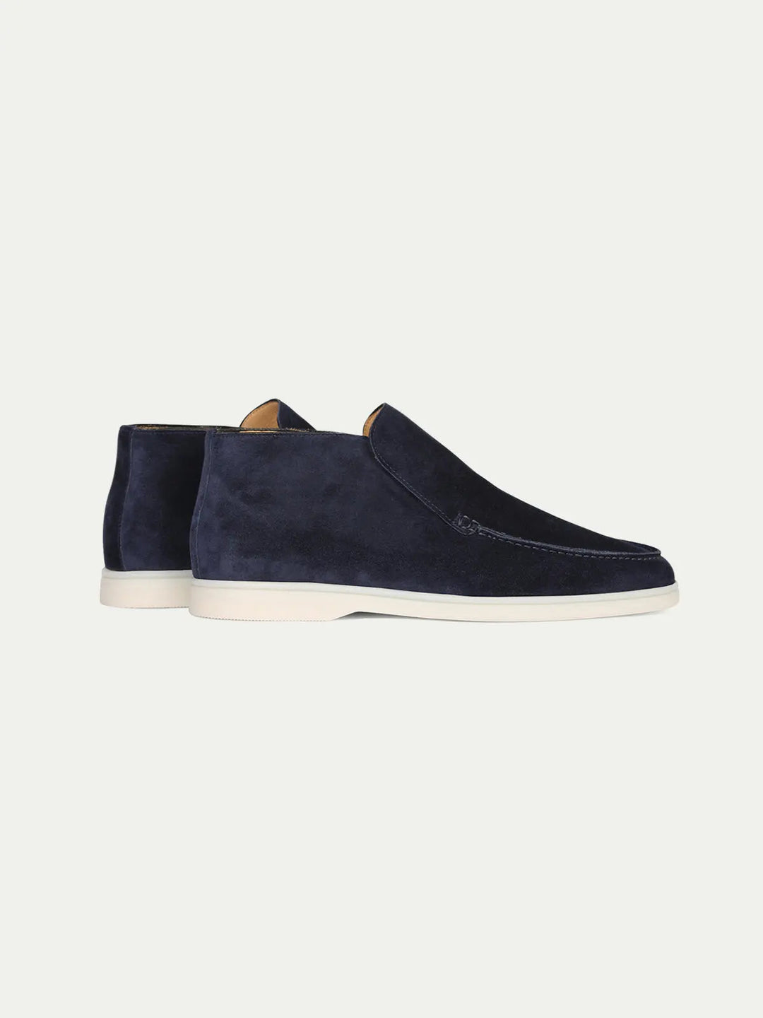Suede High Loafers Navy Blue