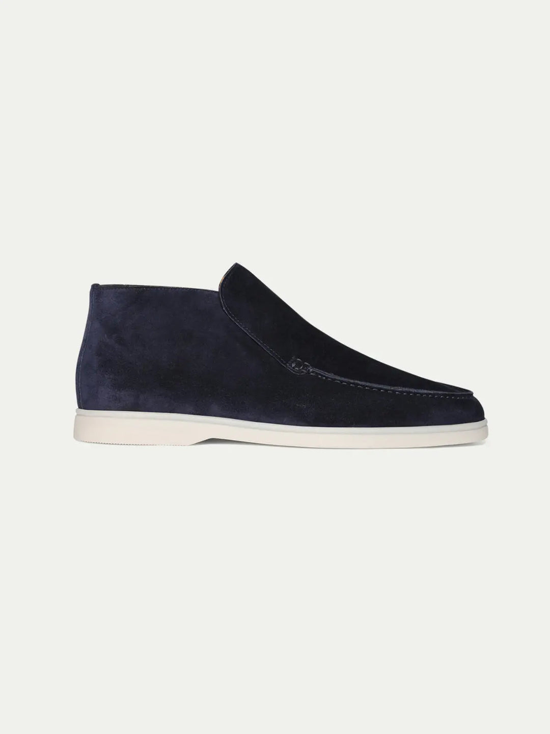 Suede High Loafers Navy Blue