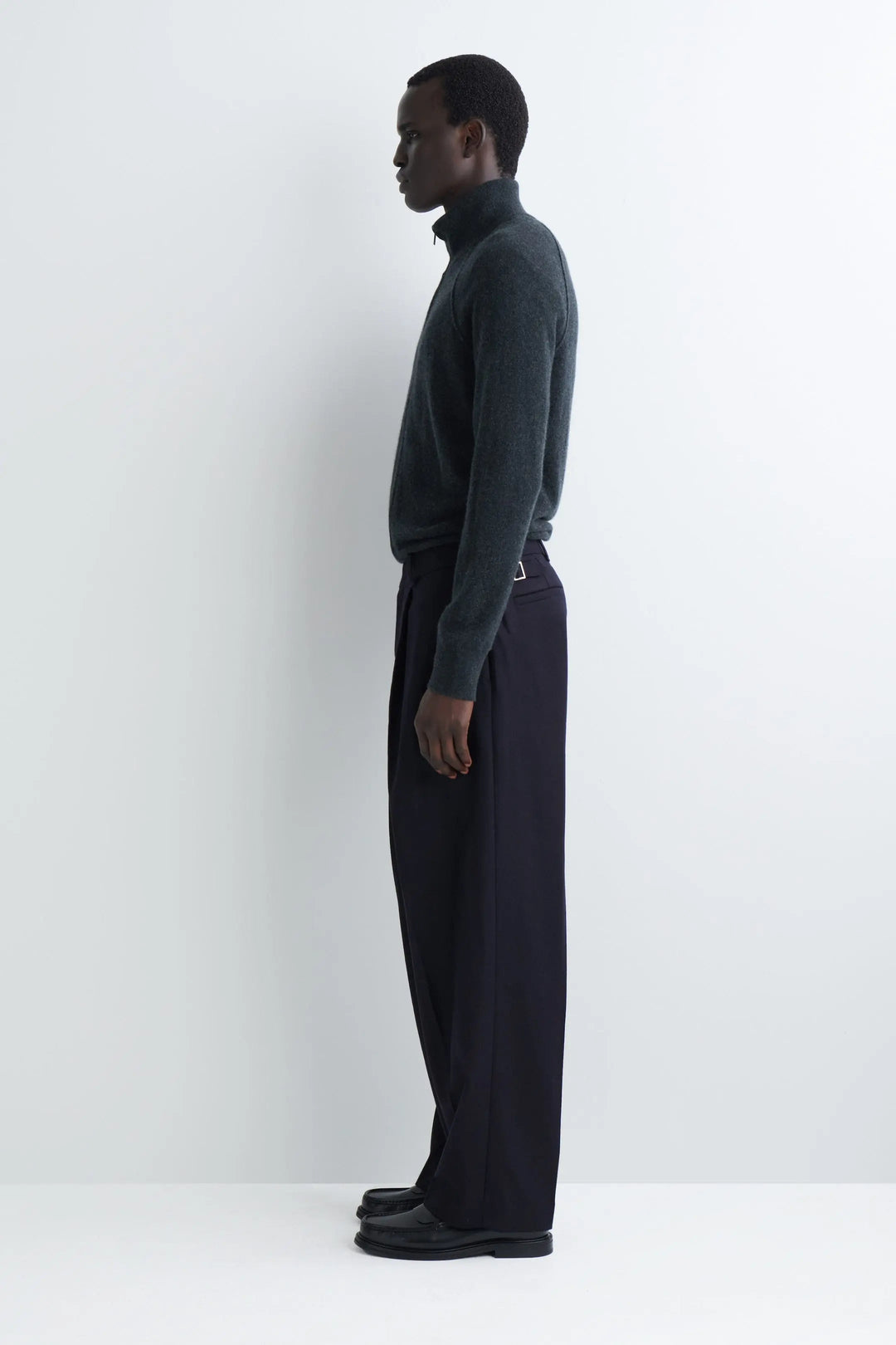 WOOL RELAXED-FIT STRAIGHT-LEG TROUSERS