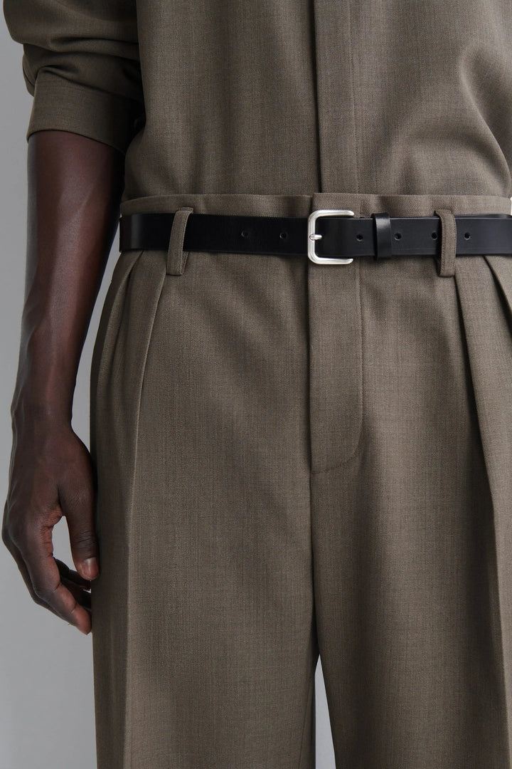 WOOL-BLEND RELAXED-FIT WIDE-LEG TROUSERS