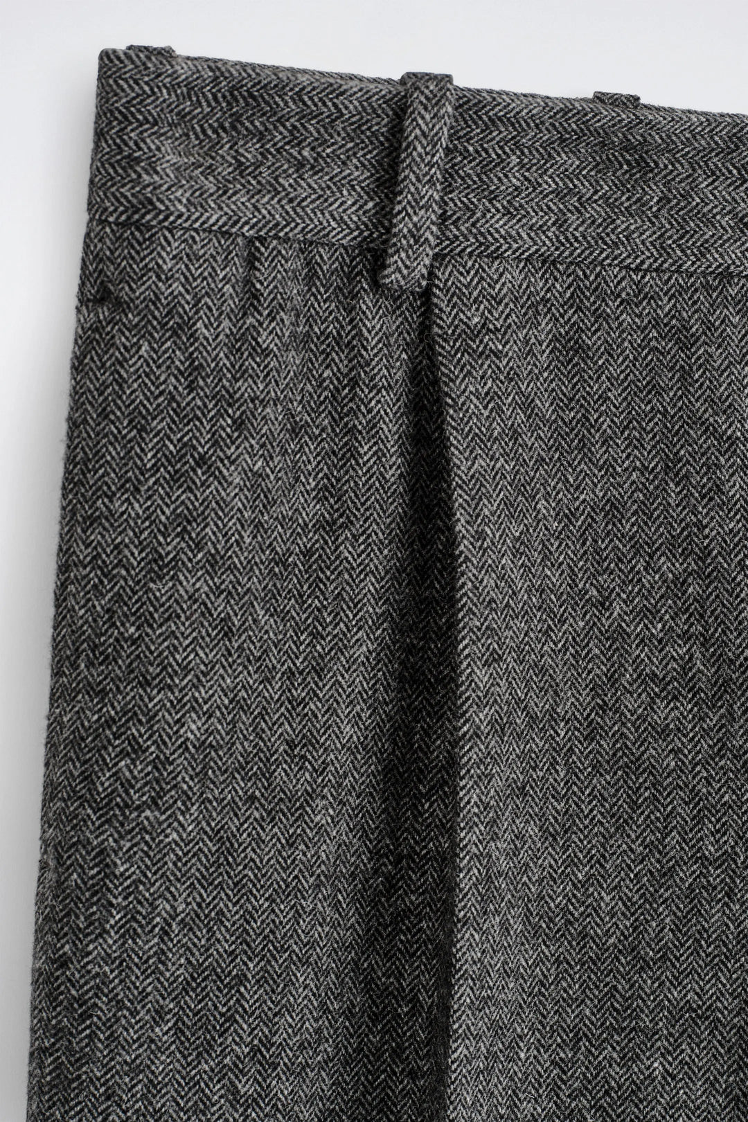 WOOL-HERRINGBONE REGULAR-FIT STRAIGHT-LEG TROUSERS