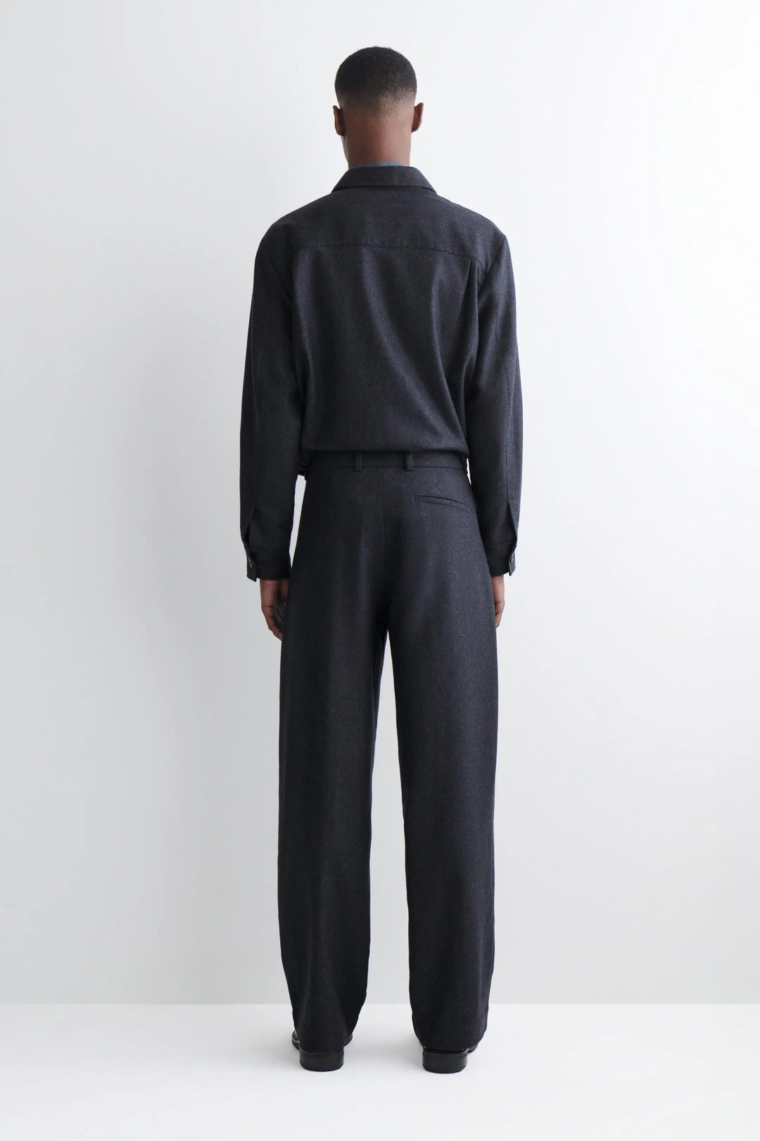 WOOL RELAXED-FIT TAPERED TROUSERS