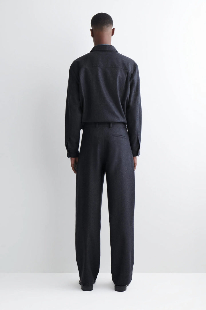 WOOL RELAXED-FIT TAPERED TROUSERS