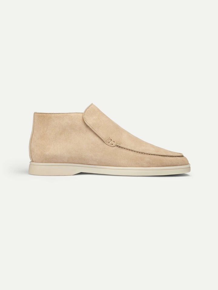 Suede High Loafers Beige