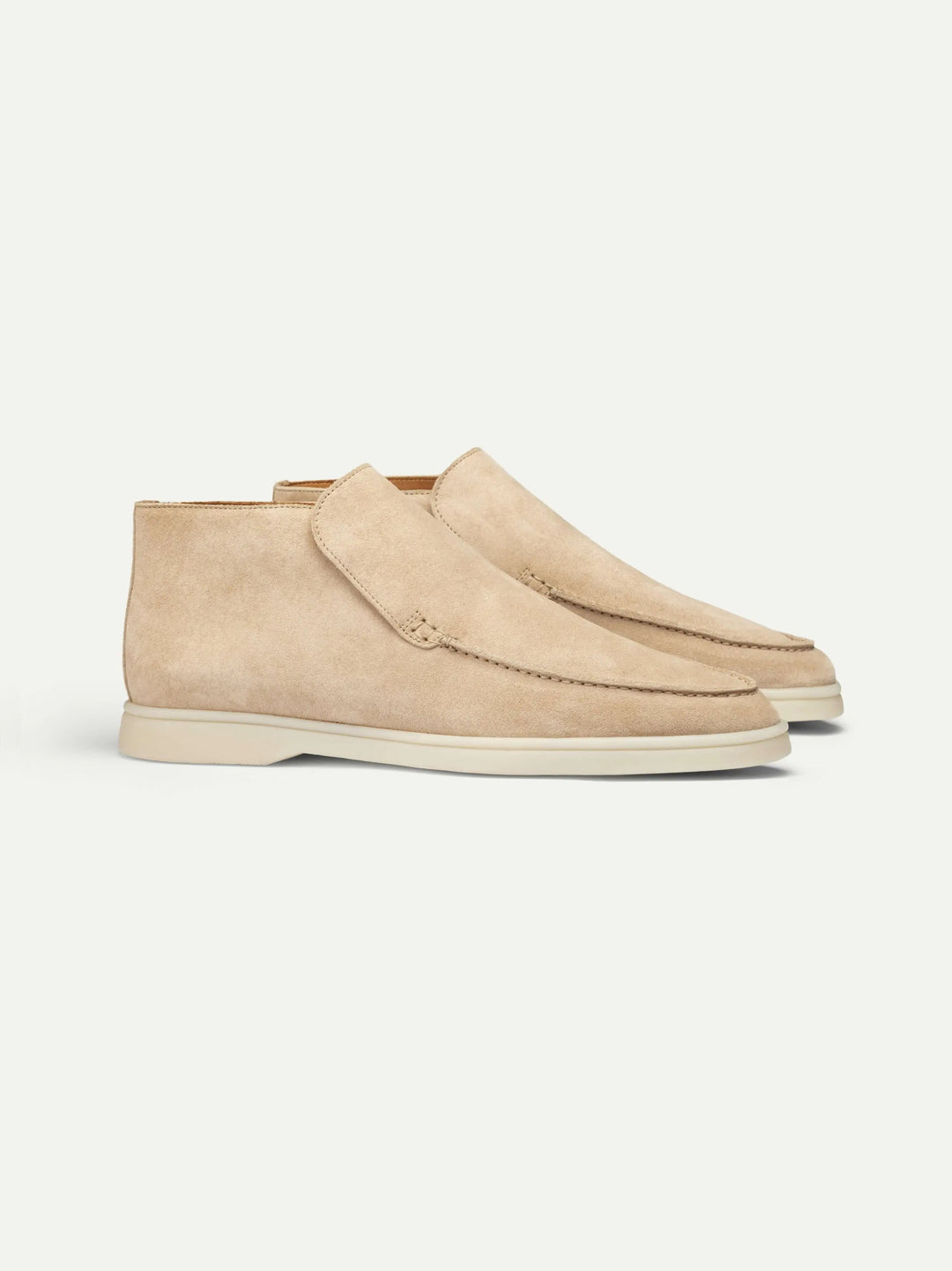 Suede High Loafers Beige