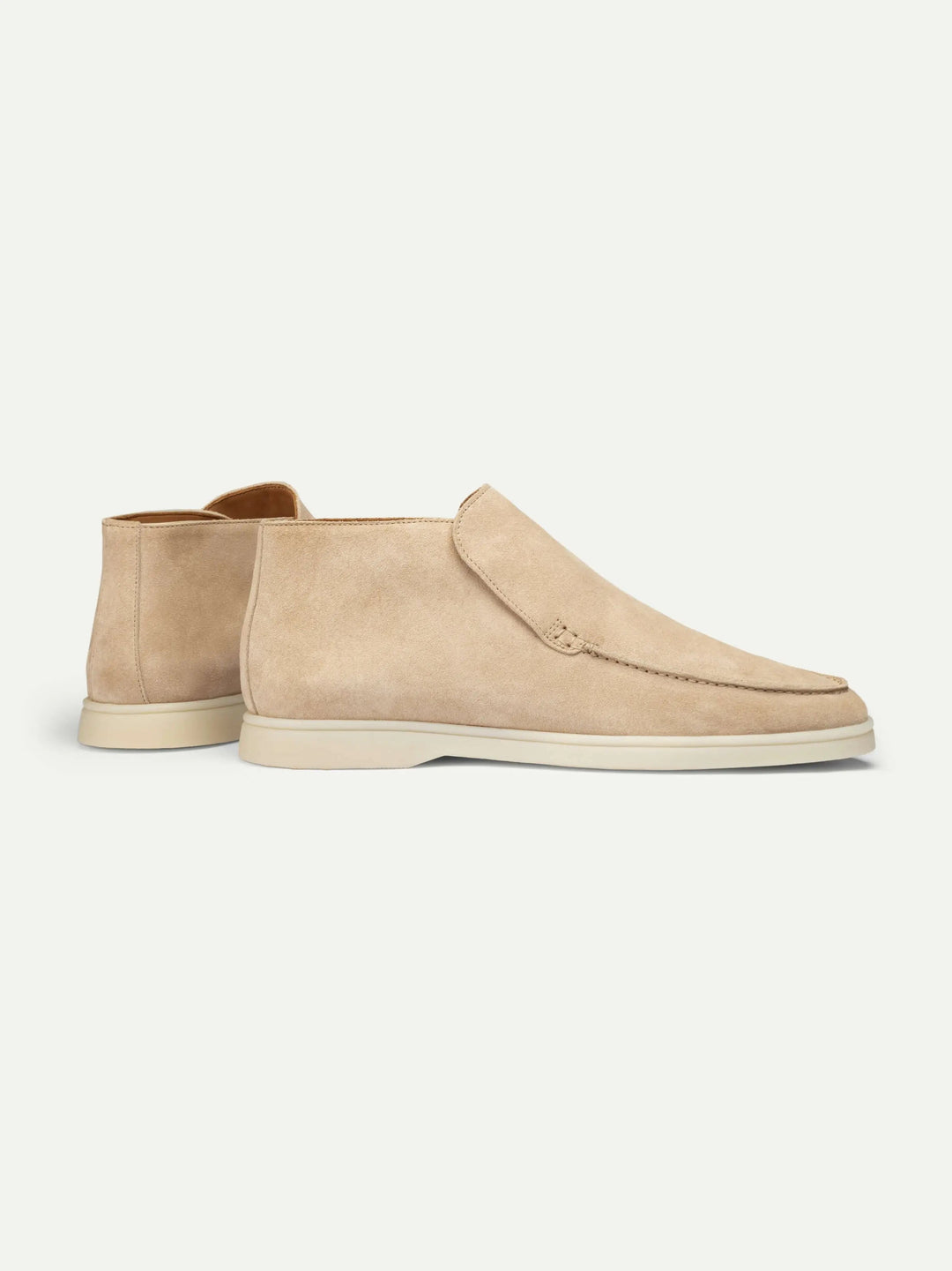 Suede High Loafers Beige