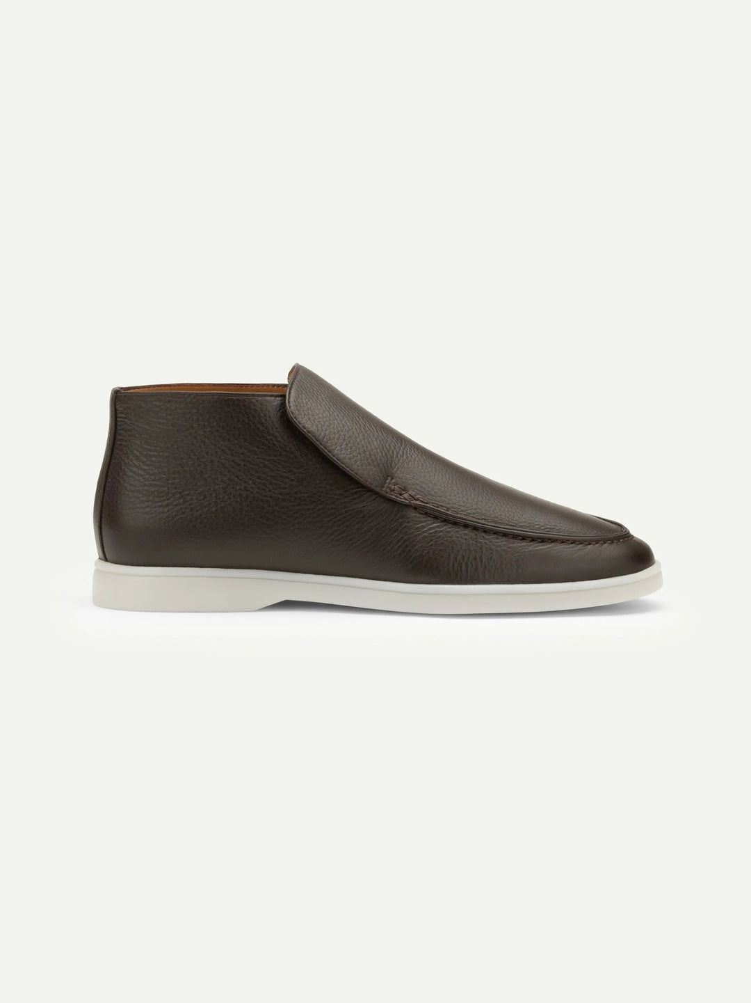 Leather High Loafers Dark Brown