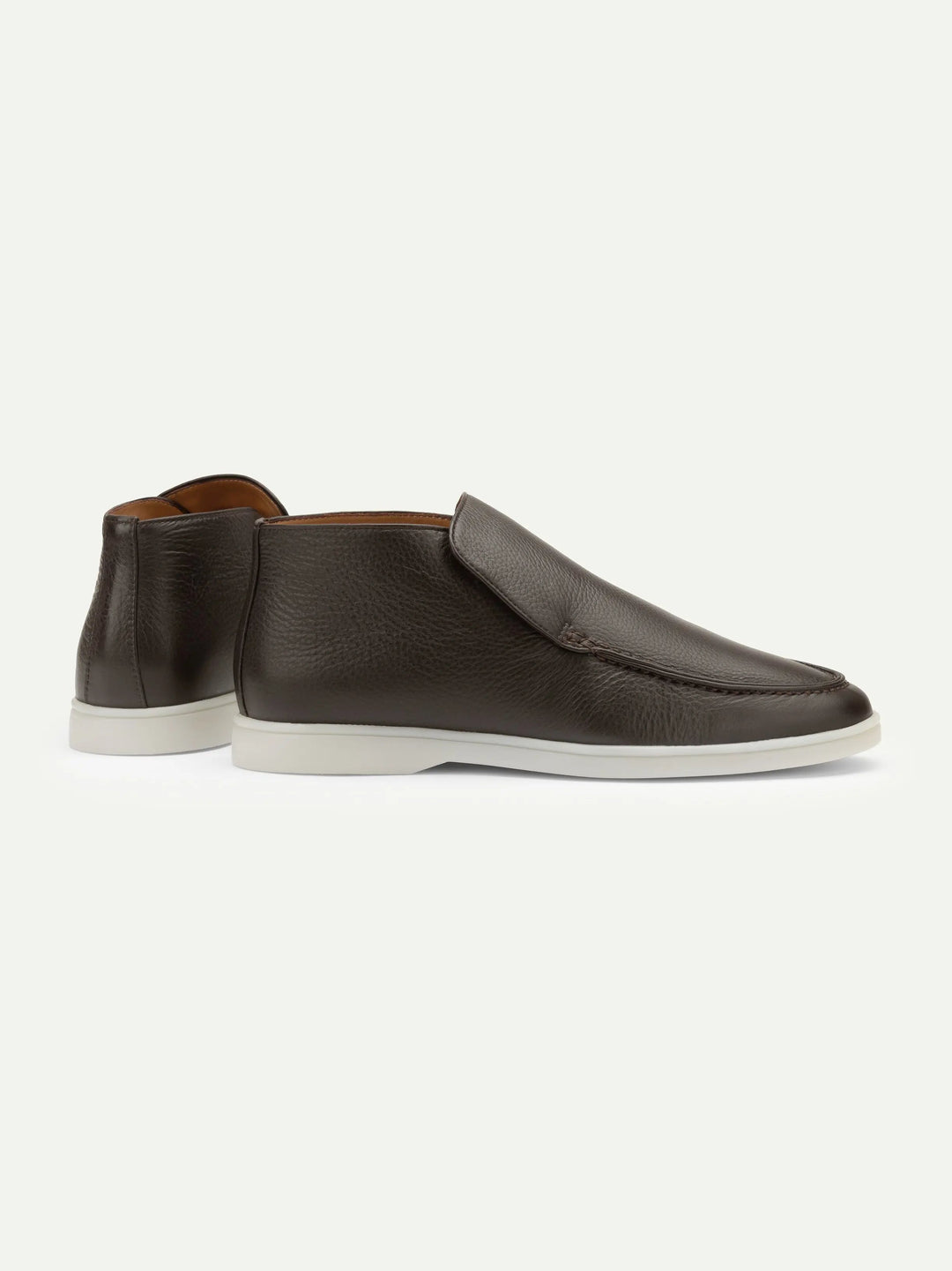 Leather High Loafers Dark Brown