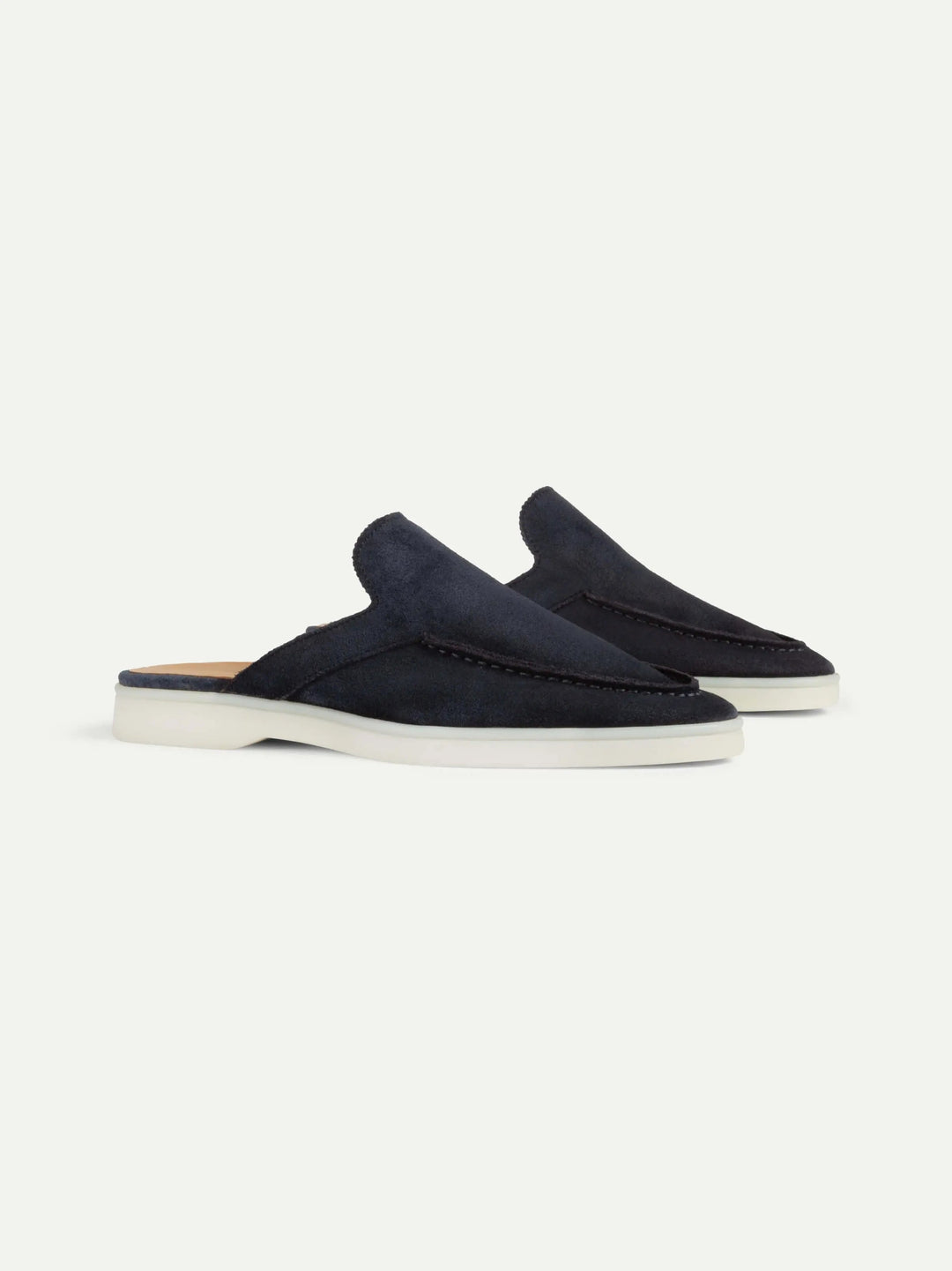 Open Suede Loafers Navy