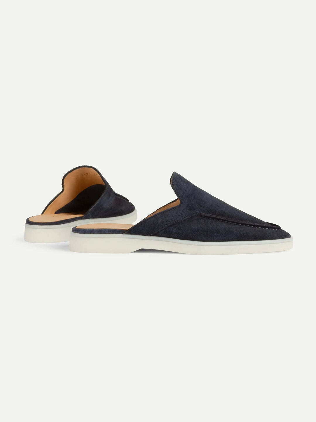 Open Suede Loafers Navy
