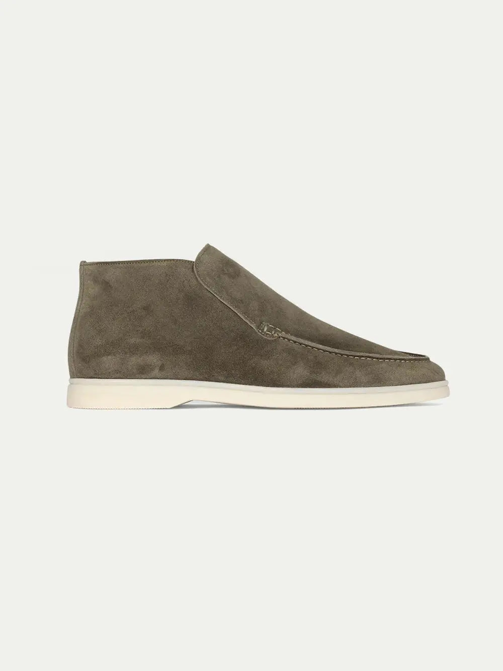 Suede High Loafers Olive Green